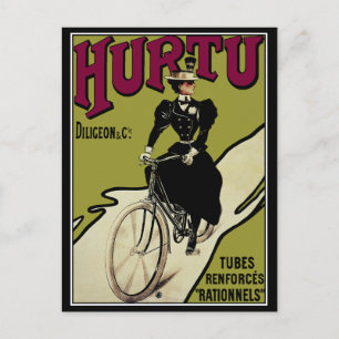 Briefkaart: Fietsadvertentie voor Hurtu Bicycles Briefkaart