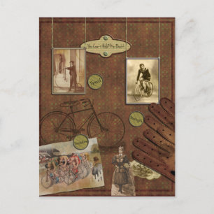Briefkaart fietsen