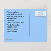 Briefkaart  Fietsfiets Verplaatst Nieuw Adres PC (Achterkant)