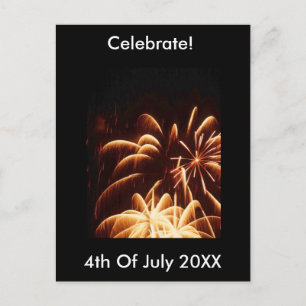 Briefkaart Fireworks 4 juli