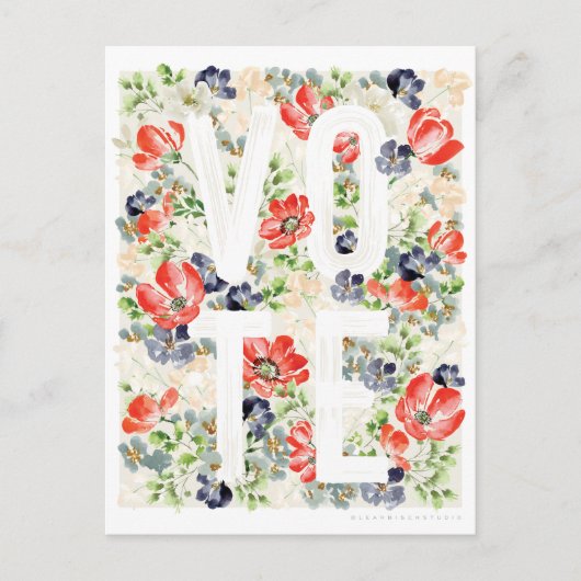 Briefkaart Floral (Voorkant)