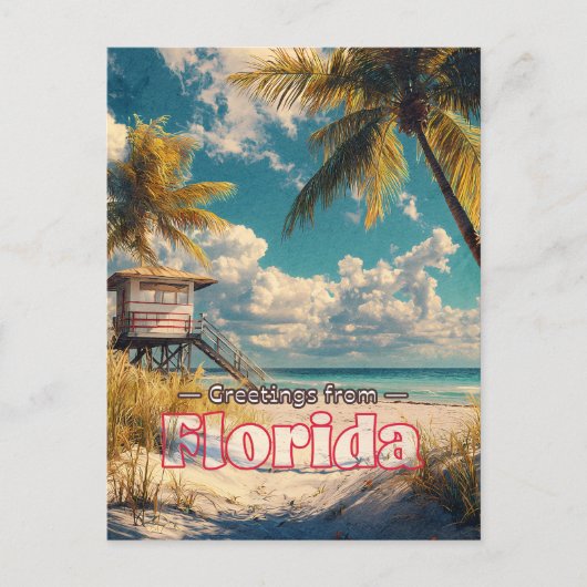  Briefkaart Florida (Voorkant)