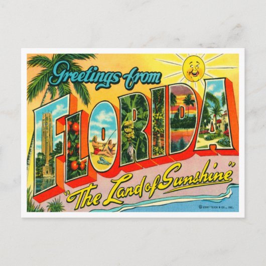  Briefkaart Florida (Voorkant)