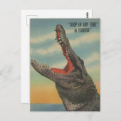  BRIEFKAART FLORIDA ALLIGATOR (Voorkant / Achterkant)