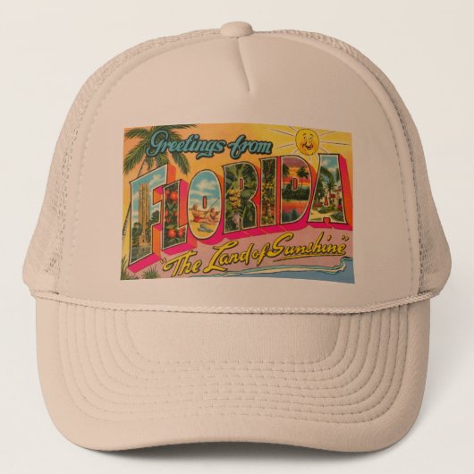  Briefkaart Florida Trucker Pet (Voorkant)