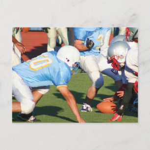 Briefkaart footballs spelers