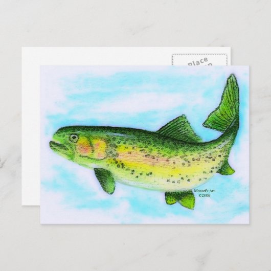 Briefkaart forel (Voorkant / Achterkant)