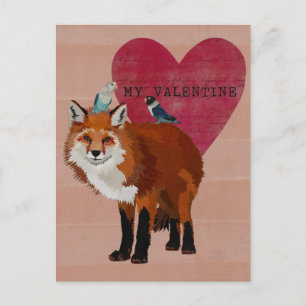 BRIEFKAART FOX & INDIGO BIRDS VALENTIJNS