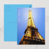 Briefkaart Frankrijk Eiffeltoren (Voorkant / Achterkant)