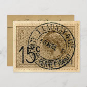 Briefkaart - Frans poststempel (Voorkant / Achterkant)