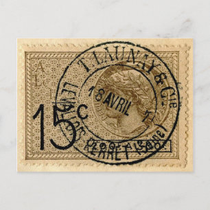 Briefkaart - Frans poststempel
