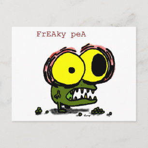 Briefkaart Freaky Pea