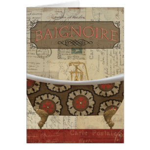 Briefkaart French Bathroom