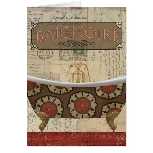 Briefkaart French Bathroom (Voorkant)