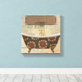 Briefkaart French Bathroom Canvas Afdruk (Insitu (Houten vloer))