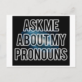 Briefkaart Galaxy Pronouns