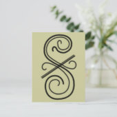 Briefkaart gebogen lijn (Staand voorkant)