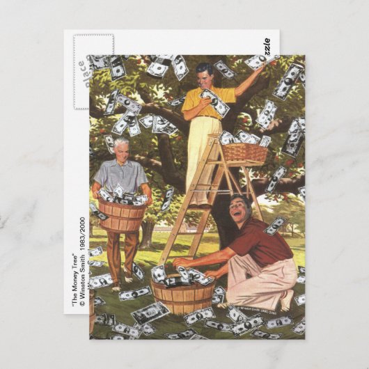 Briefkaart geldbomen (Voorkant / Achterkant)