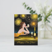 Briefkaart gelukkig nieuwjaar (Staand voorkant)