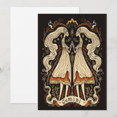 Briefkaart - Gemini Celestial Zodiac Art (Voorkant / Achterkant)