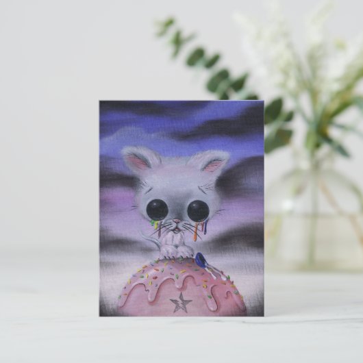 briefkaart gemorste melk (Staand voorkant)