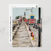 briefkaart "Genève-On-The-Lake Street Uitzicht" (Voorkant / Achterkant)