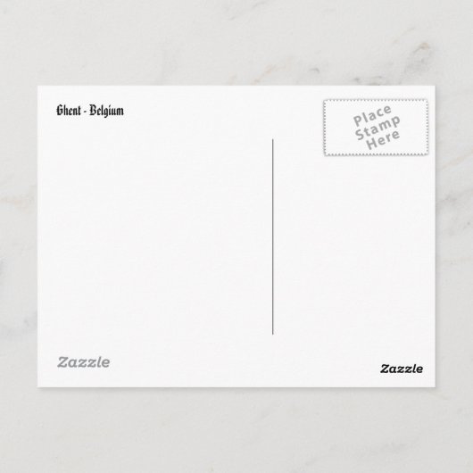 briefkaart "Gent" (Achterkant)