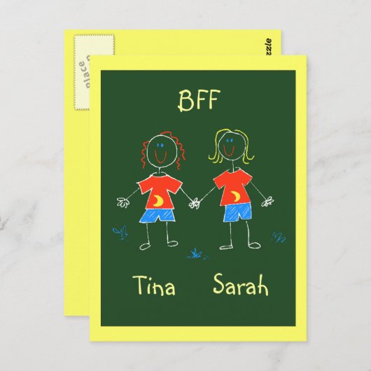 Briefkaart Gepersonaliseerde PC van de Uitdrukking (Voorkant / Achterkant)