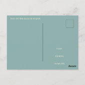 Briefkaart gestreept blauwgroen beige aangepaste p (Achterkant)