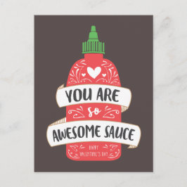 Briefkaart geweldige saus Valentijn