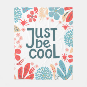 Briefkaart, gewoon cool, motiverend citaat, letter fleece deken