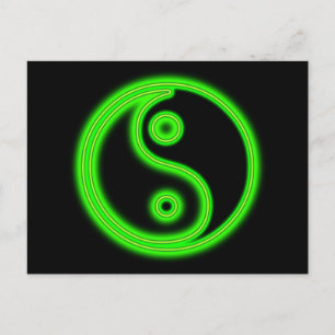 Briefkaart Ggloed Green Yin Yang