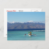 Briefkaart Gili Islands Boat (Voorkant / Achterkant)