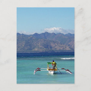 Briefkaart Gilli Islands Boat