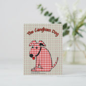 Briefkaart Gingham Dog (Staand voorkant)