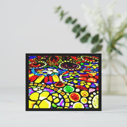 Briefkaart-Glas in lood-Louis Tiffany 17 Briefkaart (Staand voorkant)