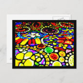 Briefkaart-Glas in lood-Louis Tiffany 17 Briefkaart (Voorkant / Achterkant)