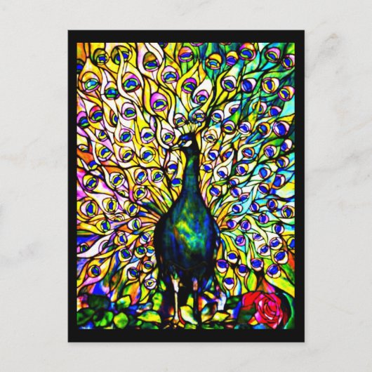 Briefkaart-Glas in lood-Louis Tiffany 19 Briefkaart (Voorkant)