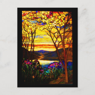 Briefkaart-Glas in lood-Tiffany 9 Briefkaart