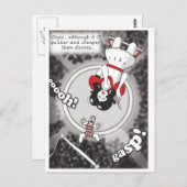 briefkaart "Goedkoper en sneller dan divorce" (Voorkant / Achterkant)