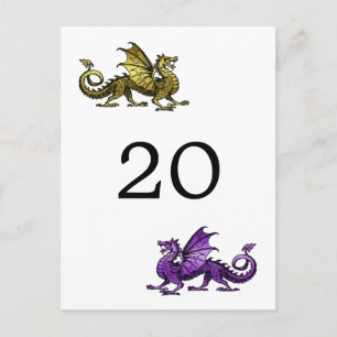 Briefkaart Gold Paarse drakenlijst