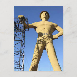 Briefkaart Golden Driller van Tulsa