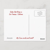 Briefkaart Golden Gate Bridge (Achterkant)
