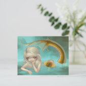 briefkaart "Golden Mermaid" (Staand voorkant)