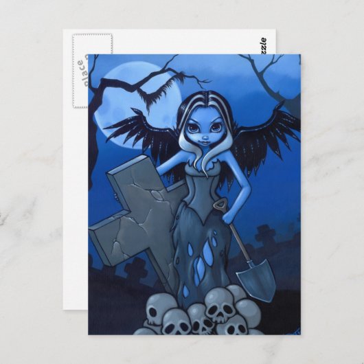 briefkaart "Gravedigger" (Voorkant / Achterkant)