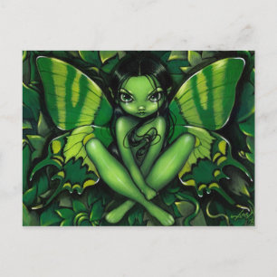 briefkaart "Green Butterfly Fantasy"