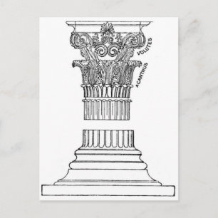 Briefkaart Griekse kolom