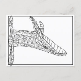 Briefkaart grijze walvis