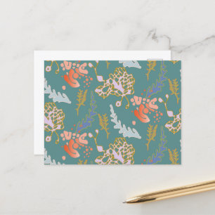 Briefkaart Groen Abstract Schattige Vrolijk Kleurr