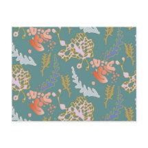 Briefkaart Groen Abstract Schattige Vrolijk Kleurr